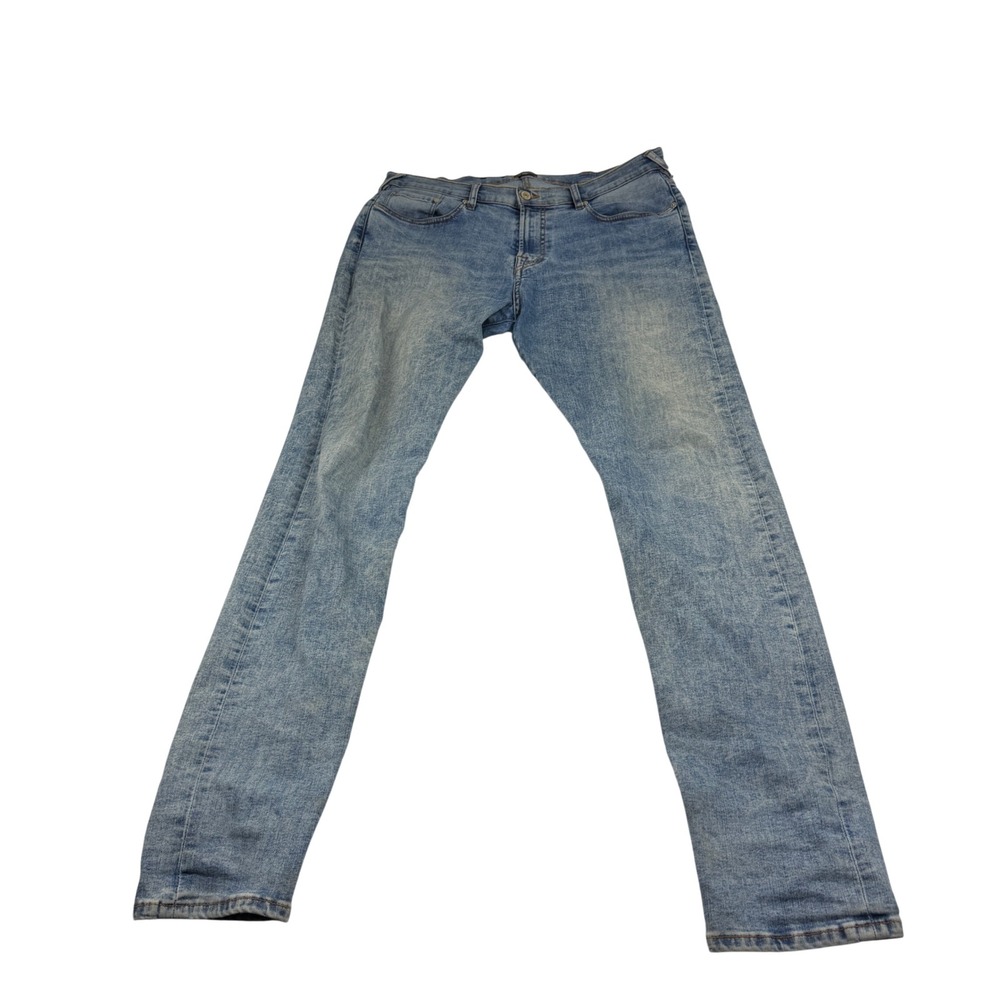 PS Paulβ Smith Mens Slim Fit Light Wash Distressed Denim Jeans Size 34x34 1336